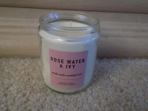 BATH & BODY WORKS  "ROSE WATER IVY" Single WICK SCENTED CANDLE 7 OZ - Picture 1 of 1