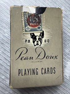 JUEGO DE CARTAS DE JUEGO VINTAGE PEAU DOUX tamaño puente “Casa de campo” - Imagen 1 de 20