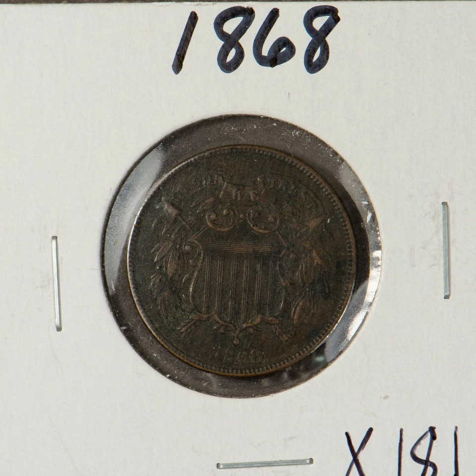 1868 2C TWO CENT PIECE ** XF Better Date - SKU-X181 - Image 1 of 2