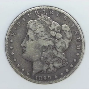 1899-S Morgan Silber Dollar 90% US $1 Münze F d888 - Bild 1 von 2