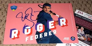 ROGER FEDERER SIGNED 5X7 CARD JSA AUTOGRAPH TENNIS AUTO PHOTOGRAPH COA PHOTO - Picture 1 of 2