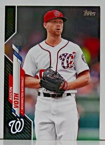 2020 Topps Series 2 Austin Voth #454 Black Parallel /69 - Picture 1 of 2