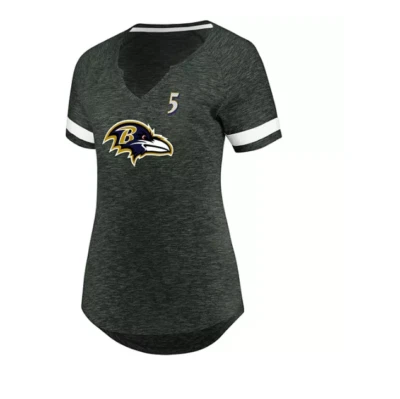 Camiseta para mujer Majestic Baltimore Ravens Joe Flacco (P) Foto 1 de 2