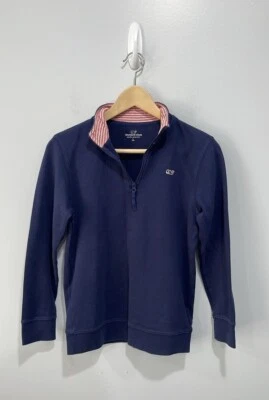 Suéter azul marinho Vineyard Vines masculino tamanho grande algodão Pima - Imagem 1 de 4