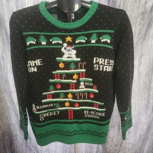 Gaming Holiday Ugly Christmas Long Sleeve Sweater Youth Size XL - Picture 1 of 9