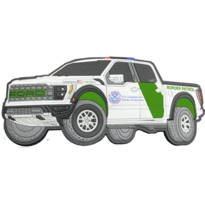 BL17-024 Challenge coin style Border Patrol Truck CBP Rubber Magnet - Picture 1 of 3