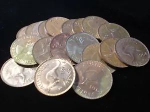Australian 1964 Penny Coin Queen Elizabeth Gift High Grade Rainbow Lust Bargain - Picture 1 of 4