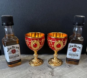 2x Schnapsglas Shot Krug 4cl + 2 x Jim Beam Whisky 5cl - Bild 1 von 6