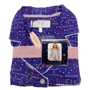 Victoria's Secret Flannel Pajama Set, Small, Periwinkle Purple/Blue, New w Tags - Picture 1 of 12