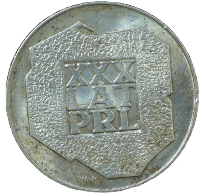 1974 POLAND 200 ZLOTY 30 YEAR OF COMMUNISTIC POLAND - SILVER COIN PROOF 15 GRAMS - Image 1 of 2