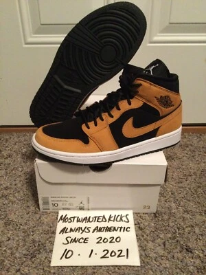 DS 2020 Nike Air Jordan Retro 1 Mid Desert Ochre Mujer’s Talla 10/Hombre’s Talla 8.5 Foto 1 de 4