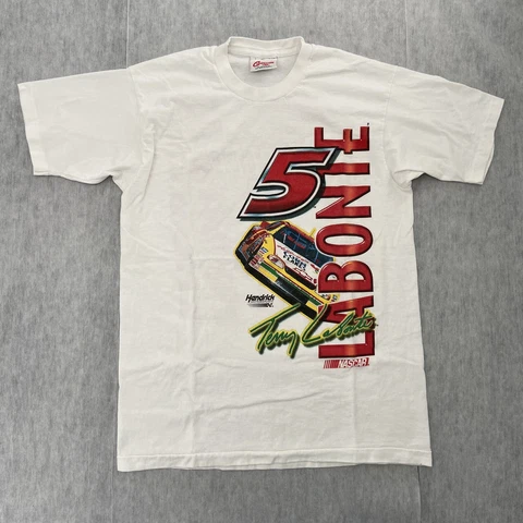VINTAGE Nascar Terry Labonte Shirt Adult Large White #5 Kelloggs Tee Mens L 90s Cover