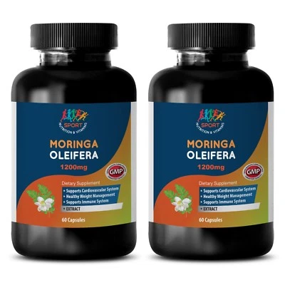 Salud Ocular - Extracto de Moringa Oliefera 1200mg - Superalimento - 2 B 120 Ct Foto 1 de 4