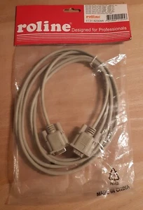 RS232-Kabel 3m seriell Verlängerung DSub 9 Stecker an DSub 9 Buchse NEU OVP - Afbeelding 1 van 2