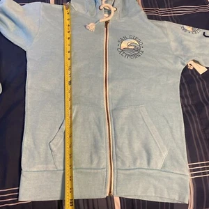 Ocean Drive Clothing Co. Women Soft Blue Zip Up Hoodie Small.NEW - Picture 1 of 7