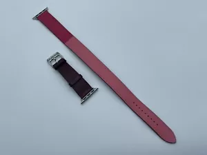 Oryginalny zegarek Apple Watch Hermes Double Tour BORDOWY / ROSE EXTREME / RÓŻA AZALIA 41mm - Zdjęcie 1 z 24
