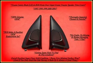 1997-2001 Toyota Camry RH & LH Upper Front Door Tweeter Speaker Covers OEM 98 99 - Picture 1 of 3