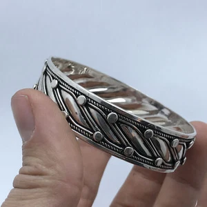 bracelet marocain jonc filigrane fait a main ,berbère tiznit bracelet argent 925 - Picture 1 of 7