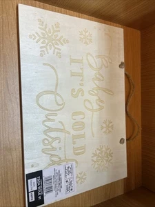 2in1 Reversible Paintable sign Mistletoe Kisses/baby It’s Cold - Picture 1 of 2