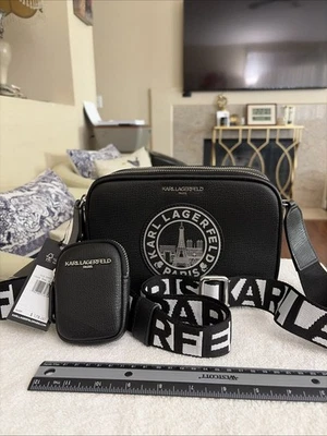 Karl Lagerfeld Mujer Bolsos Bandolera Ajustable Guitarra Correa Nuevo Con Etiquetas Foto 1 de 4