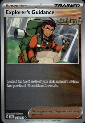 Explorer's Guidance - Reverse Holo Uncommon SV05: Temporal Forces 147/162 NM - Image 1 of 2