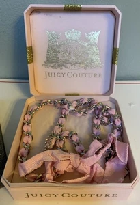 Juicy Couture convertibile nastro rosa argento collana braccialetto YJRU4483 nuovo con scatola - Foto 1 di 5