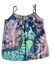Camiseta sin mangas Twelfth Street by Cynthia Vincent 100 % seda camisola para mujer talla M” - Imagen 1 de 10
