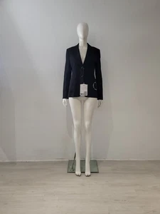 BNWT Moschino Spell-Out Blazer UK 10 EU 38 Jacket Black Printed Double Breasted - Picture 1 of 24