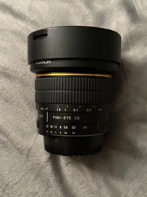 Rokinon  AE 8mm f/3.5 Fisheye Aspherical MF /MANUAL CS Lens For NIKON , MINT - Image 1 of 4