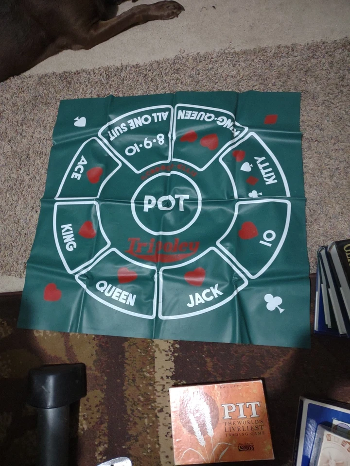Alfombra de juego de cartas Cadaco Tripoley 1957 vintage solo pieza de repuesto  Foto 1 de 1