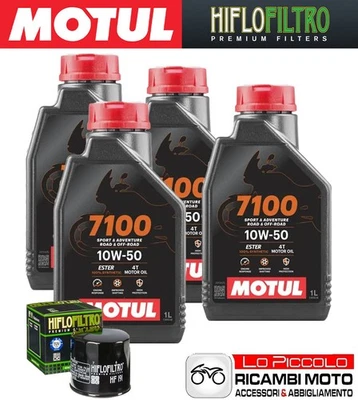 Cutting Kit 4 OIL [MOTUL] 7100 10w50 + FILTER Triumph SPEED TRIPLE 955 2003 - Image 1 of 4
