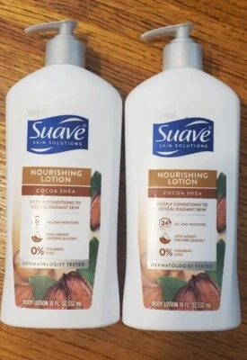 2 件装 SUAVE COCOA 滋养乳液 深层状况和皮肤柔软 — 第 1/3 张图片