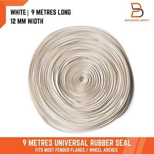 WHITE 9 METERS RUBBER SEAL SET FOR UNIVERSAL CAR TRUCK PICKUP FENDER FLARE ARCH - Picture 1 of 6