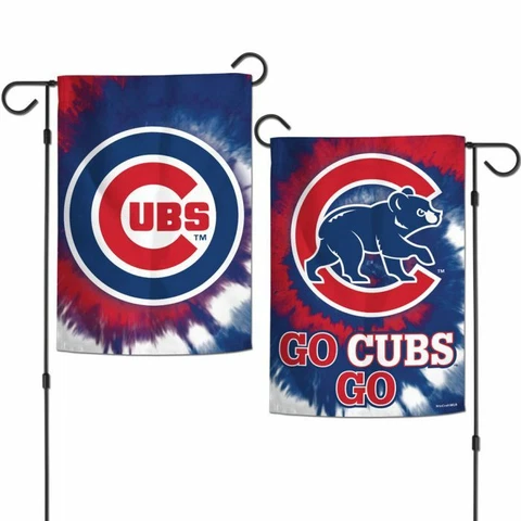 Brand New MLB Chicago Cubs 2 Sided 12.5 X 18" Tie Dye Garden Flag Indoor Outdoor Cover