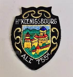 Schloss Haut-Koenigsbourg Vintage Patch FRANKREICH Resort Souvenir Reise Ecusson - Bild 1 von 3
