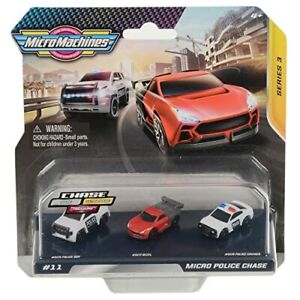 Micro Machines Series 3 Chase Starter Pack Of 3 Cars Vehicles - #11 Police Chase