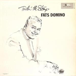FATS DOMINO HAND SIGNED AUTOGRAPH CARD with LP ALBUM "TWISTIN THE STOMP"