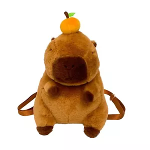 Animal Plush Backpack Capybara Stuffed Doll Shoulder Bag Kids Gift 15 Inch - Picture 1 of 13