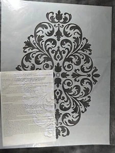 PLASTIC WALL STENCIL ENCANTHIS LEAVES 21 IN X 15 IN WALL FLOOR FURNITURE CRAFTS - Photo 1 sur 4