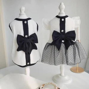 Pet Dog Princess Dress Summer Small Dogs Clothes Puppy Skirt Costume T-Shirt ~ - Picture 1 of 24