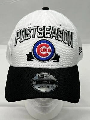 Chapéu Chicago Cubs 2016 pós-temporada ajustável unissex adulto branco New Era novo com etiquetas MLB - Imagem 1 de 4