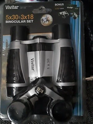 Vivitar 5 X 30 & 3x18 Binocular Set - Image 1 of 4