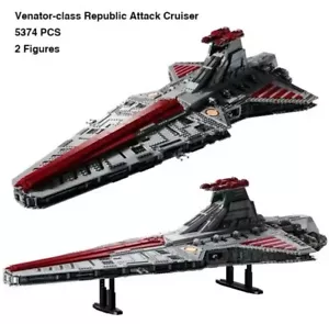Star Wars Venator-class Republic Attack Cruiser 75367, 5374 PCS 2 Figures READ - Picture 1 of 10