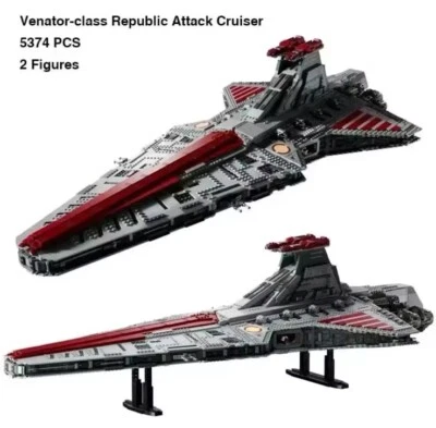 Star Wars Venator-class Republic Attack Cruiser 75367, 5374 PCS 2 Figures READ - Image 1 of 4