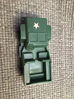 VINTAGE TIM- MEE TOYS ARMY JEEP HARD PLASTIC 5 INCH AURORA ILL. USA - Image 1 of 4