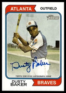 2023 Topps Heritage High Number POLVORIENTO PANADERO REAL UNO AUTOMÁTICO BRAVES ROA-DBR - Imagen 1 de 2