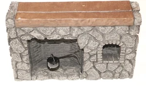 VINTAGE GRANDE CAMINO IN RESINA LARGO 9" - Mobili casa delle bambole 1:12 - Foto 1 di 3