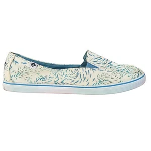 Zapatos Mocasines Sperry Top Sider Zuma Blanco Azul Lona Sin Cordones Sin usar, en caja para Mujer 9,5 M - Imagen 1 de 16