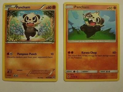 Pancham 86/162 & Pancham 72/145  - Pokemon Cards - BREAKthrough Set 2015 & 2017 - Image 1 of 2