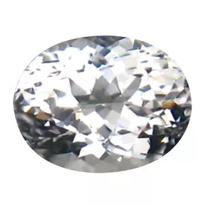 0,88k prächtiger ovaler Schnitt (7x5mm) (unbeheizt) weißer Danburit Edelstein - Bild 1 von 1